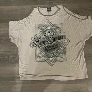 Harley-Davidson Short-Sleeve Graphic Cold-Shoulder Tee
